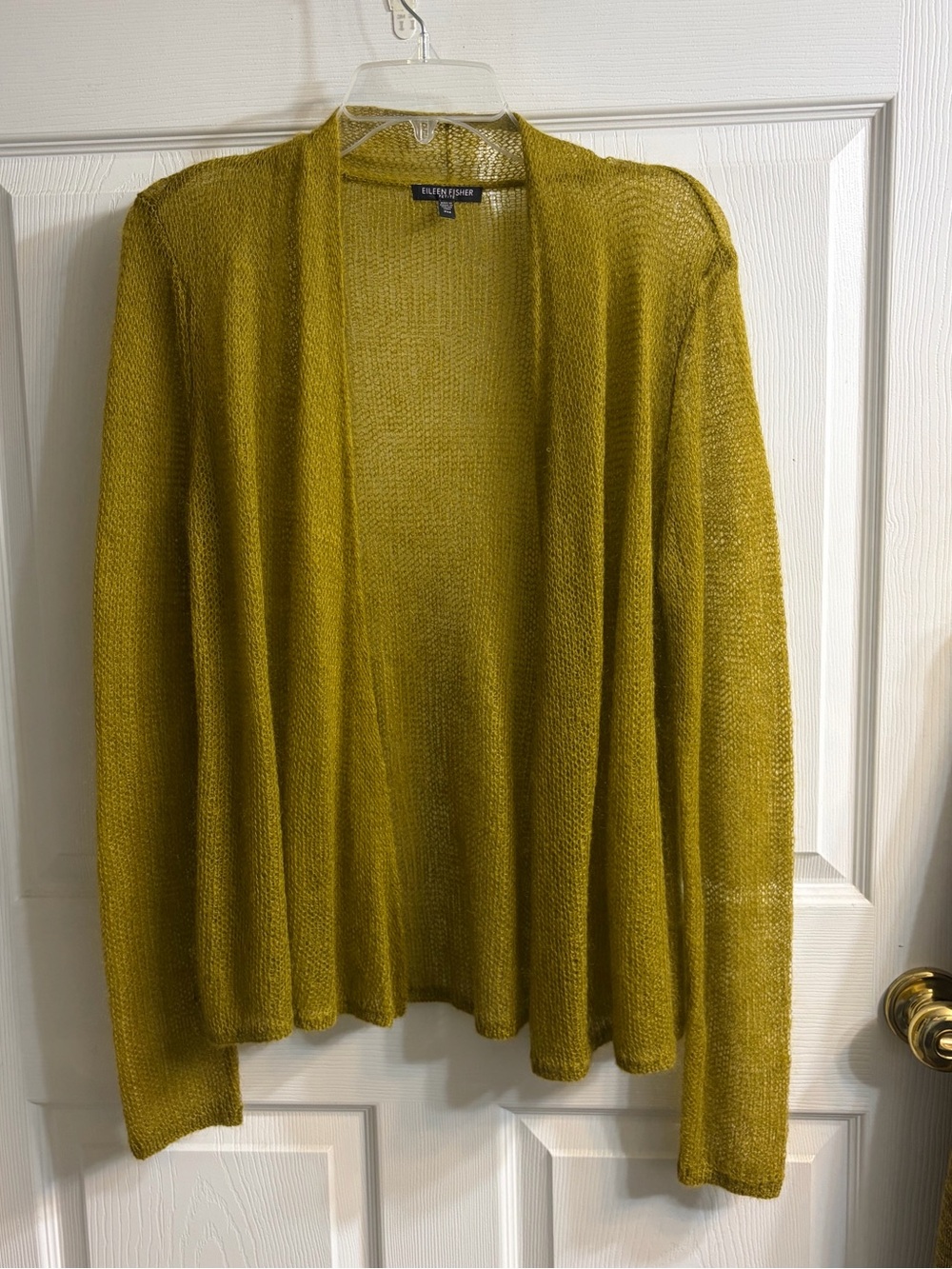 Eileen Fisher Mohair Wool Open Front Cardigan Size PM